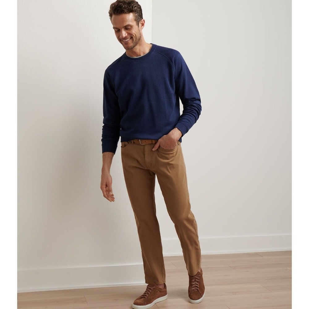 Peter Millar Men's Tan Sateen Stretch Five-Pocket‎ Pant Size 38